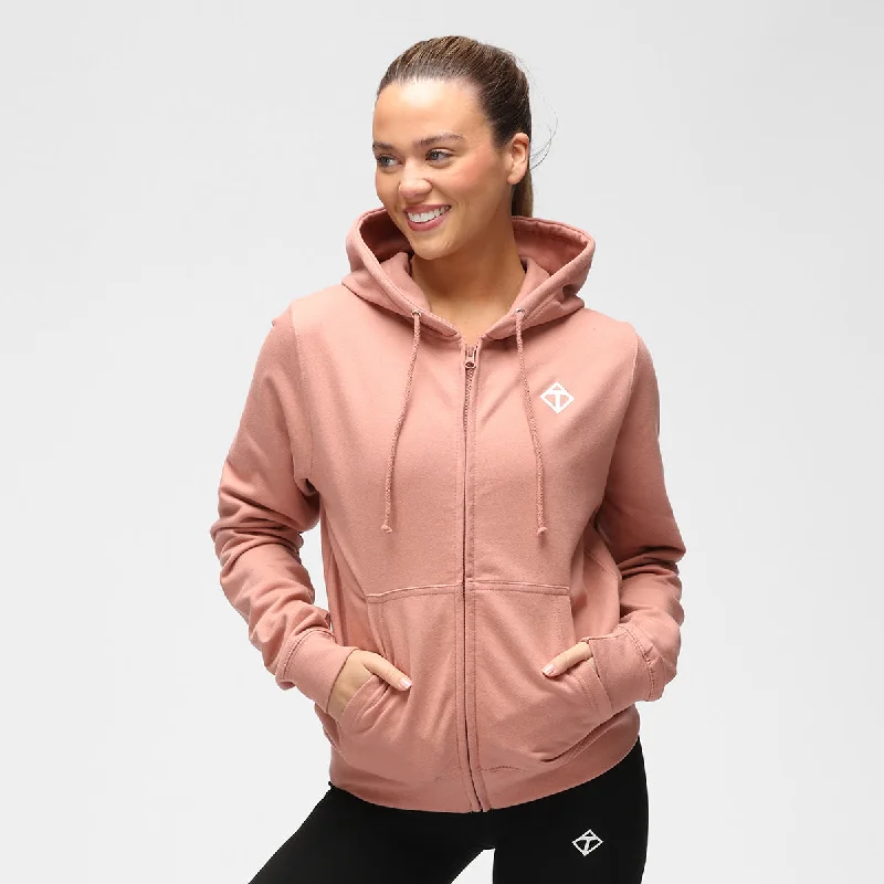 Comfortable Fashion Dusky Pink Diamond Ladies Zoodie