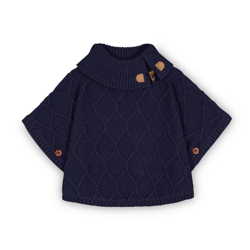 Carefree Split Neck Sweater Cape - Baby