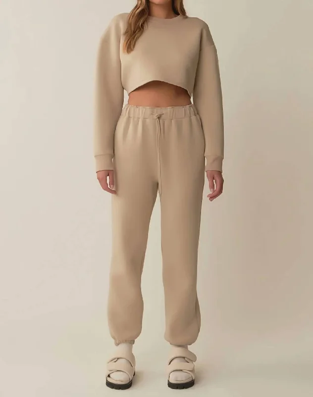 Comfortable and simple Linzi Lounge Pants In Taupe