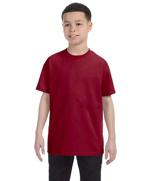 Sports Zipper Style 29B - Jerzees Youth 5.6 oz. DRI-POWER® ACTIVE T-Shirt | Cardinal