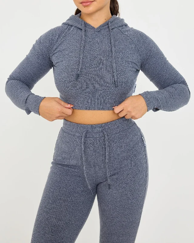 Casual Comfort Lounge Cropped Hoodie