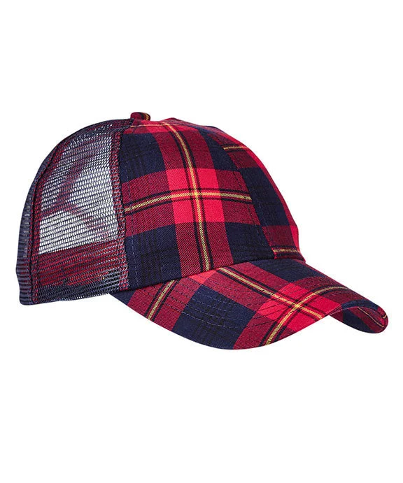 Cool Style VB101 - Adams Vibe Cap | Red/Navy Plaid