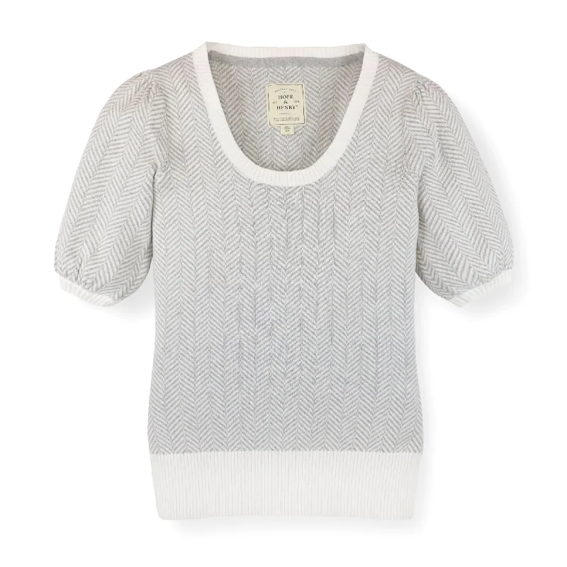 Design Perception Short Puff Sleeve Sweater