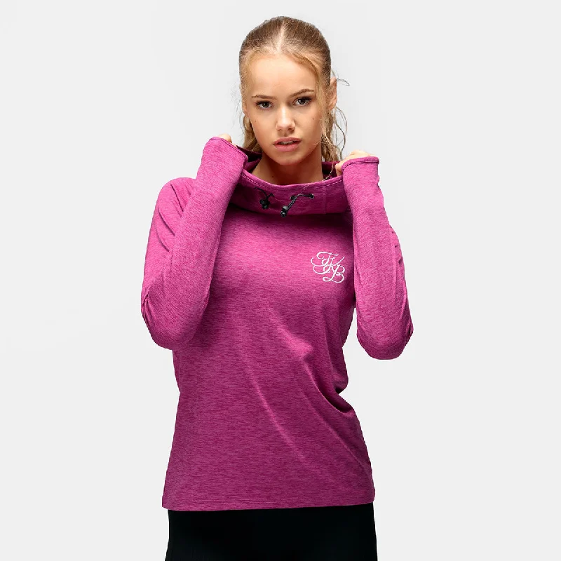 Wandering freely TKB Raspberry Cowl Neck Hoodie