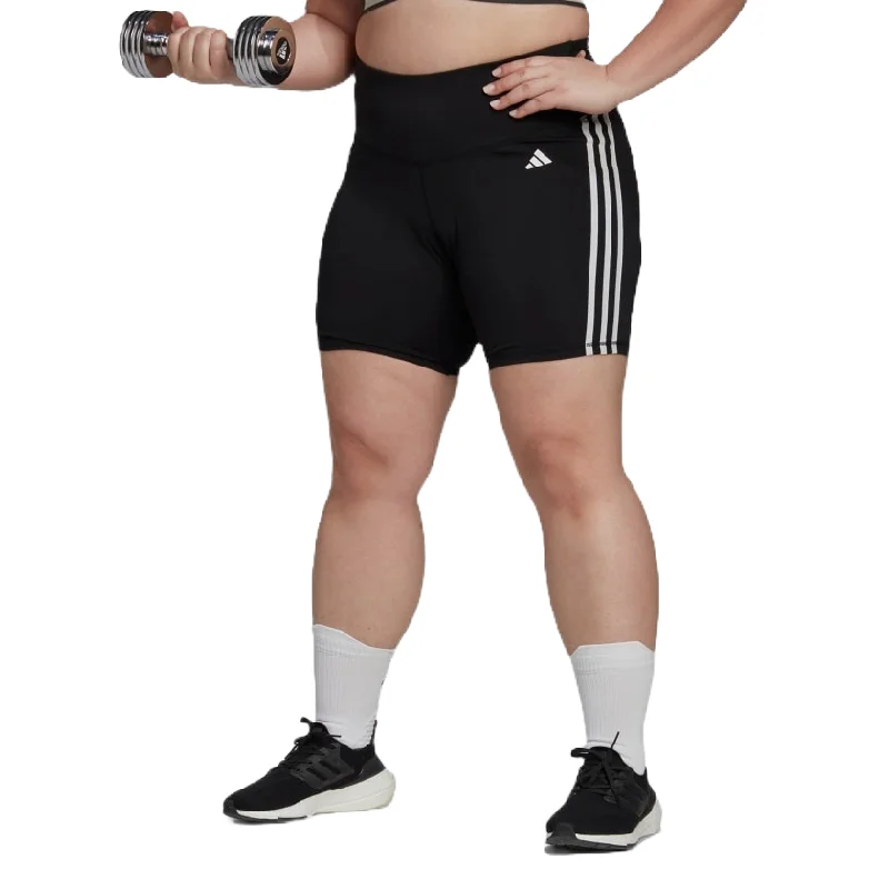 Printing decoration adidas Women's Training Essentials 3-Stripes High-Waisted Short Leggings (Plus Size)