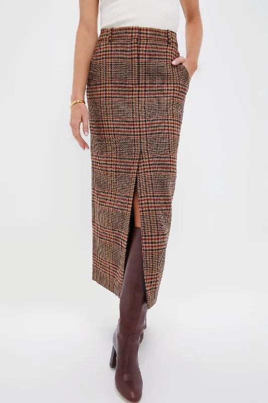 Fashion Concept Camel and Black Maxine Skirt