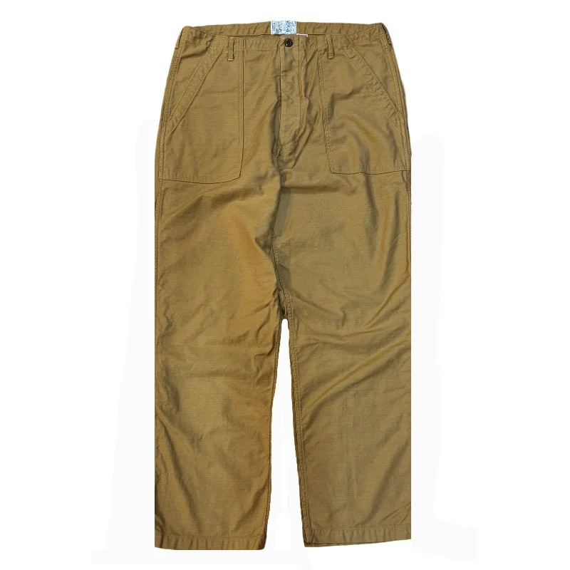 Comfortable Wear 107 60's era GI chinos in 12 oz West Point Khaki Baker Back Cotton Satin