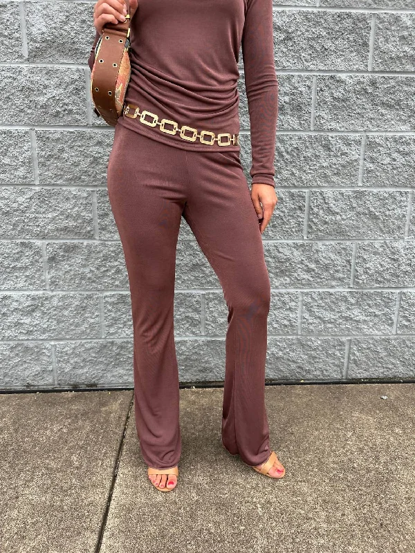 Boutique Recommendation Rumi Flare Pants In Brown