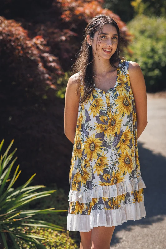 Luxury Temperament Pap 18563 Sunflower Dress