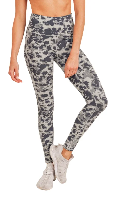 Relaxed And Casual Mono B Textured Spotted  High waist Leggings APH-A075