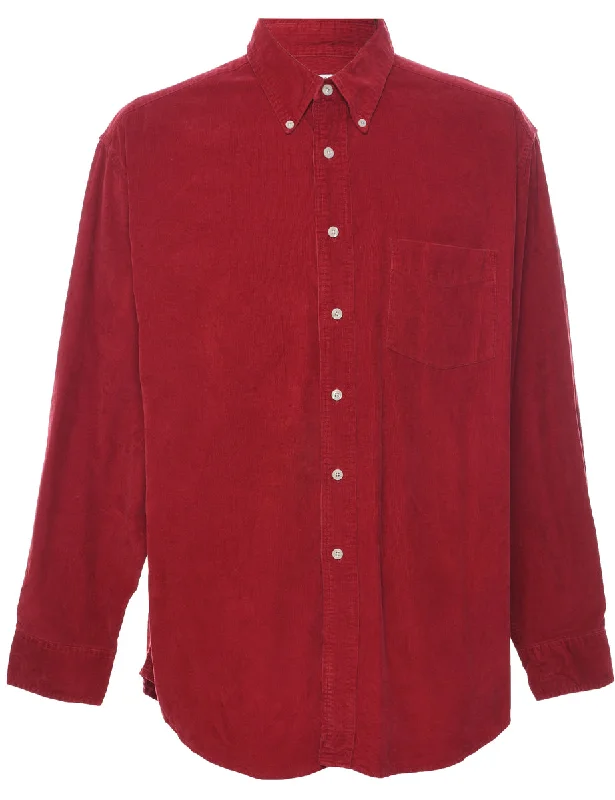 High Street Design Corduroy Red Shirt - L
