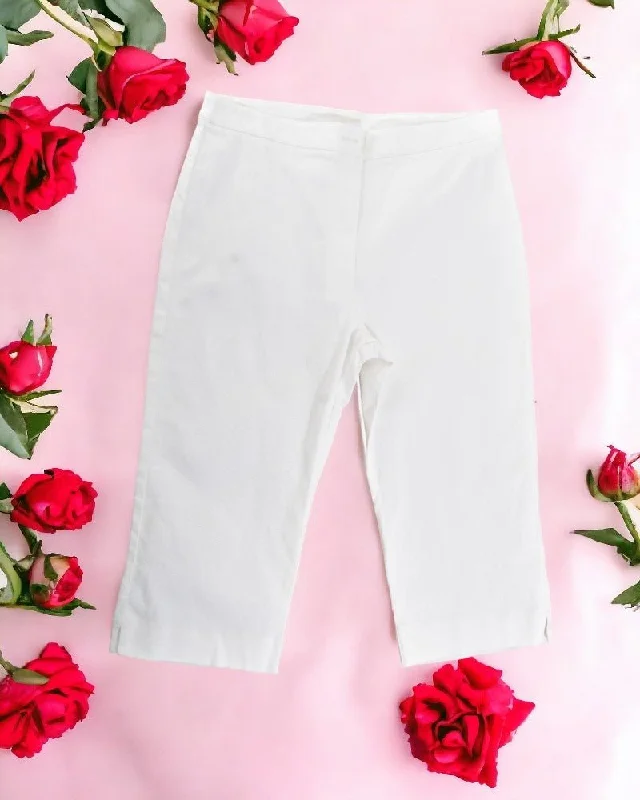 Sports And Leisure Ladies White Twill Pedal Pusher