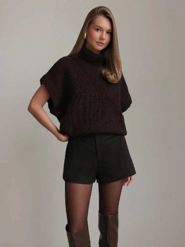 Sports Trend Chocolate Knit Sweater