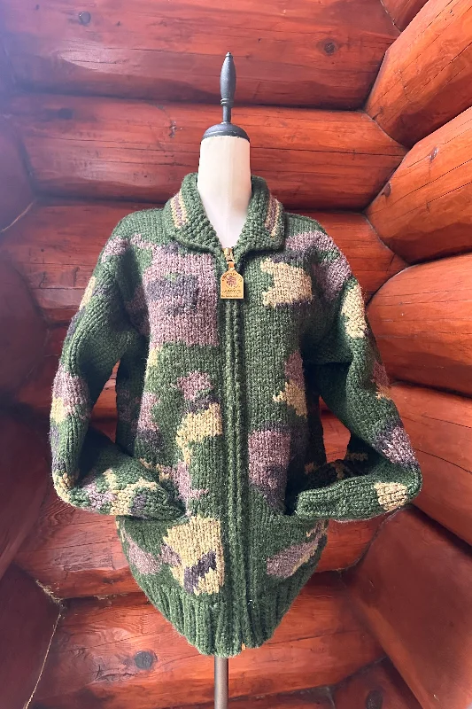 Modern Comfort Canadian Knit Sweater - Camo Green