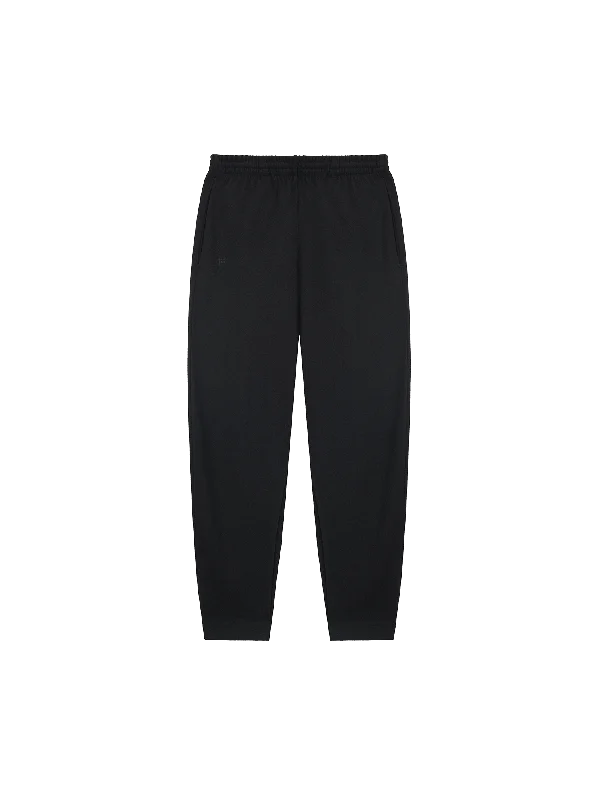 Sports litigation style Womens Recycled Wool Jersey Barrel-Leg Track Pants—black