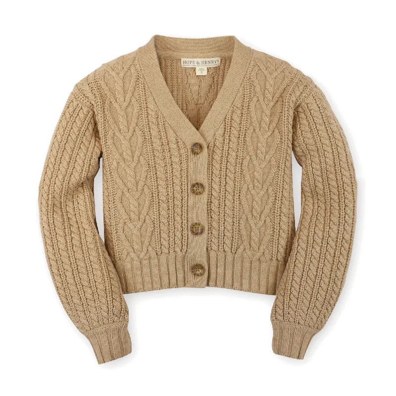 Playful Style Chunky Cable Cardigan - Baby