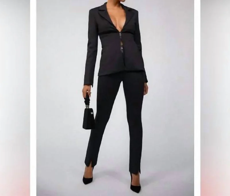 Romantic Data Glam Exec Pant In Black