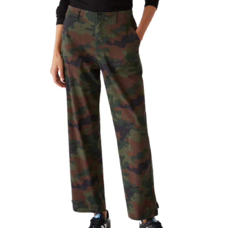 Retro Stripes Maxine Pants In Olive Combo