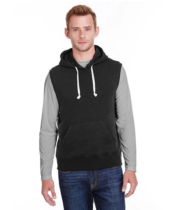 High Street Design JA8877 - J America Adult Triblend Fleece Sleeveless Hooded Sweatshirt | Black High Street Design JA8877 - J America Adult Triblend Fleece Sleeveless Hooded Sweatshirt | Black
