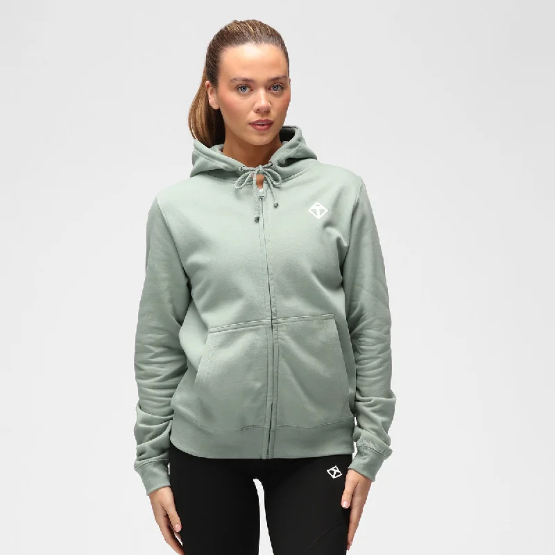 Sports And Leisure Dusky Green Diamond Ladies Zoodie