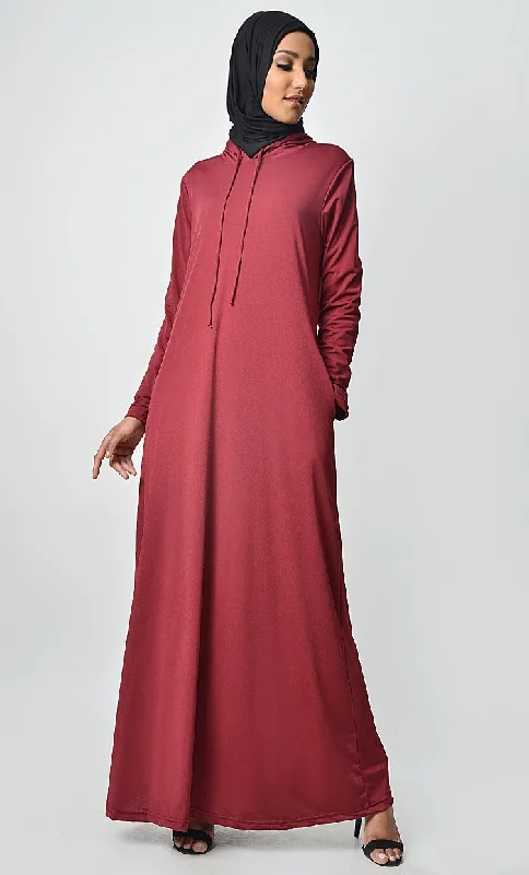 Street Fashion Your Casual Wear Basic Hooded Abaya
