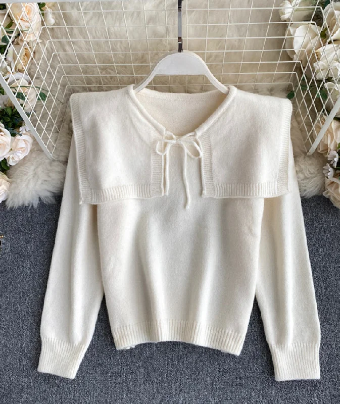 Versatile Items Uniquely designed lapel sweater  088