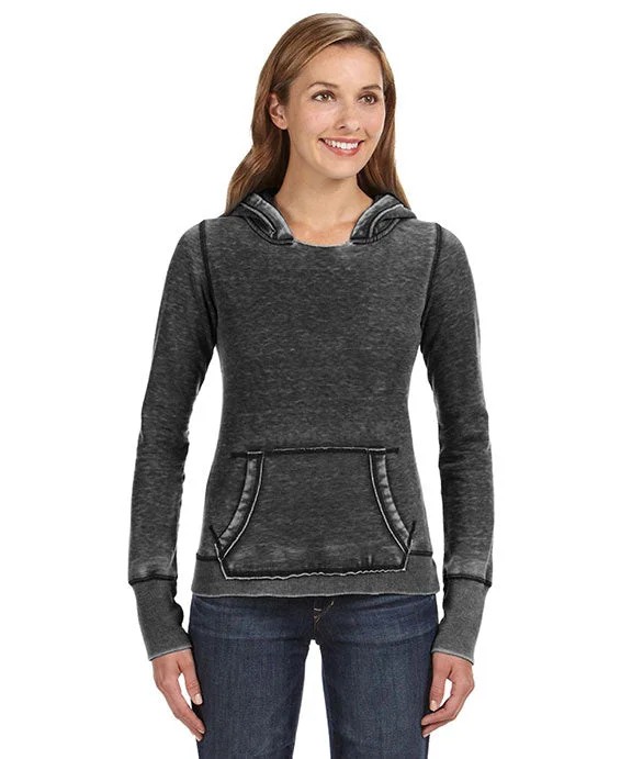 Classic Items JA8912 - J America Ladies Zen Pullover Fleece Hooded Sweatshirt | Twisted Black