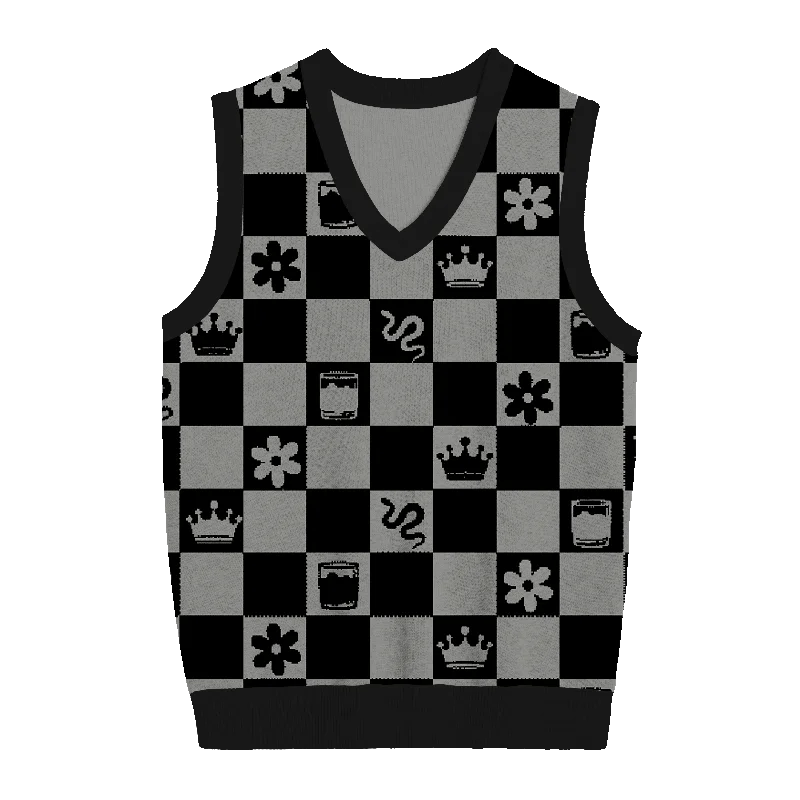 Everyday Comfort Reputation Checkered Knit Vest