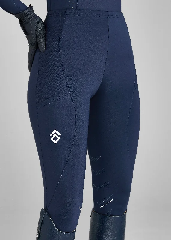 Casual And Versatile Navy/White Core Leggings Knee Grip