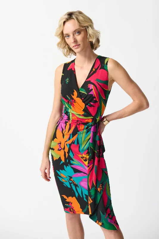 New Products J.R 242012 Tropical Print Wrap Dress