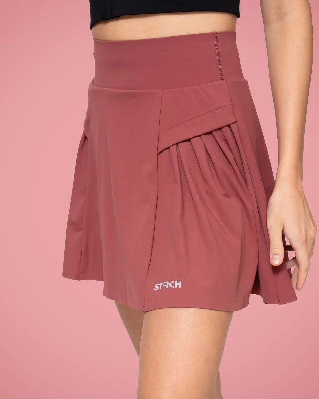 Sports outdoor style Nylon Women Plated Skirt with Bonded Waistband