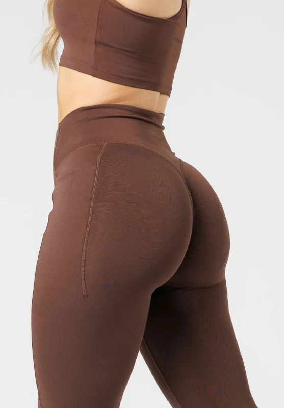 Comfortable Dresses Reluna Empower Sculptseam® Plus Pocket Legging Walnut