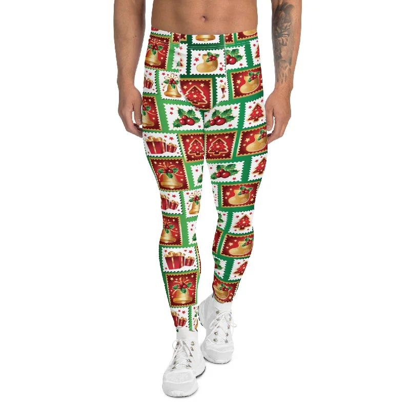 Basic Version Christmas Stamps Men's Leggings
