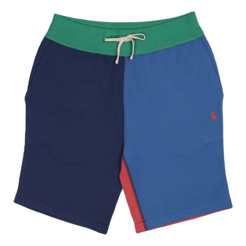 Trendy and versatile The RL Fleece Color-Blocked Short Light Navy Multi