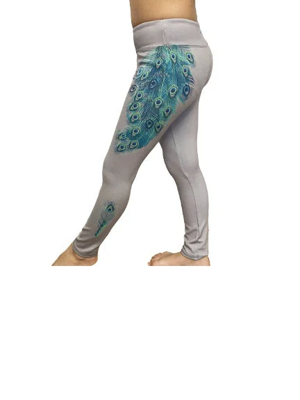 Cozy Chic MomMe Kids Heather Peacock Legging