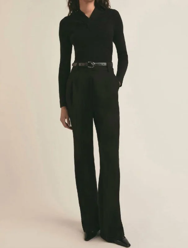 Letter embroidery Favorite Pants In Black