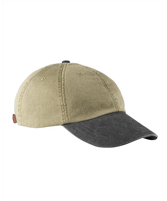 Elegant And Casual AD969 - Adams Optimum Pigment-Dyed Cap | Khaki/Black