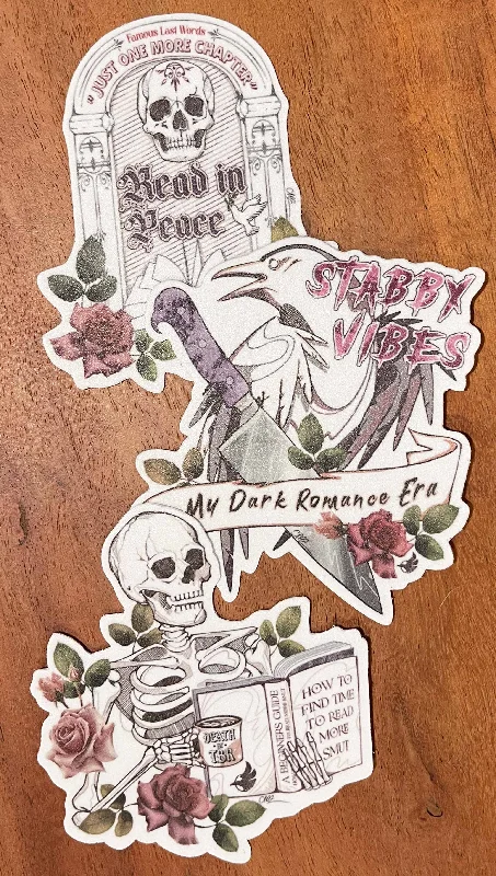 Fresh And Natural Dark Romance 3 Pack - Vinyl Stickers