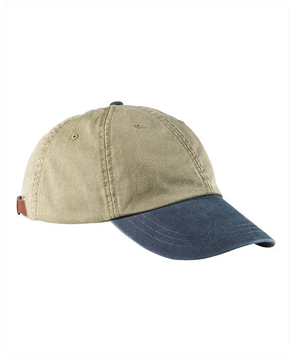 Comfortable And Casual AD969 - Adams Optimum Pigment-Dyed Cap | Khaki/Navy