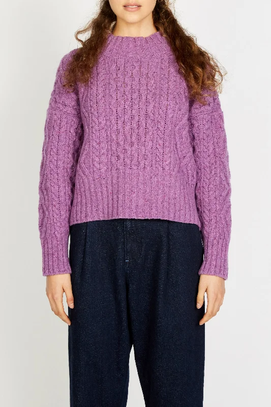 Sports Casual Style Irish - Liberty Diamond Crew Neck - Orchid